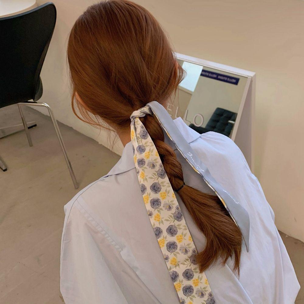 IVORY Khăn Lụa Buộc Tóc In Họa Tiết Trái Cây Thời Trang Mùa Hè Xinh Xắn Cho Nữ