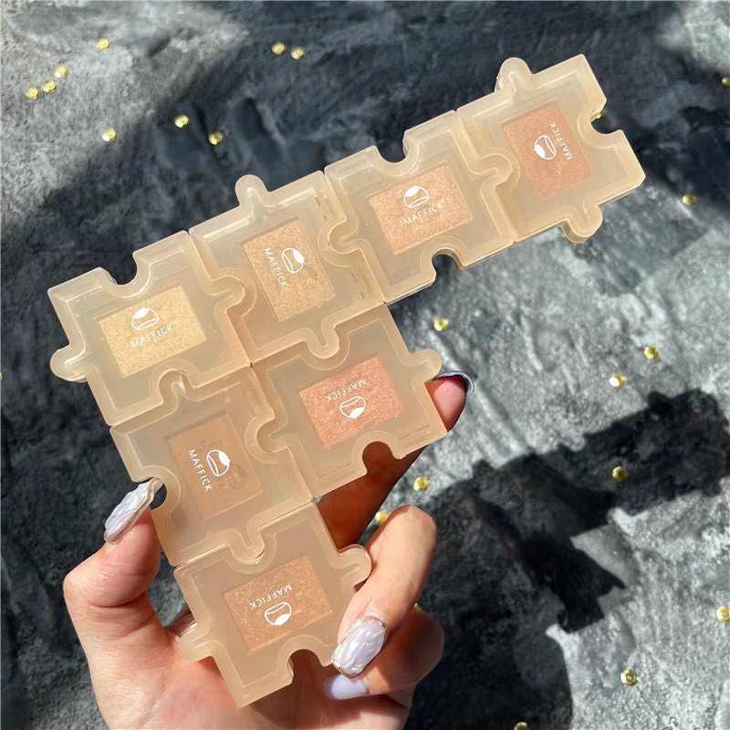 Phấn mắt hạt dẻ MAFFICK tông cam đào hồng đất xinh xắn Chestnut Jigsaw Eye Shadow Plate hot Tiktok MAFI35