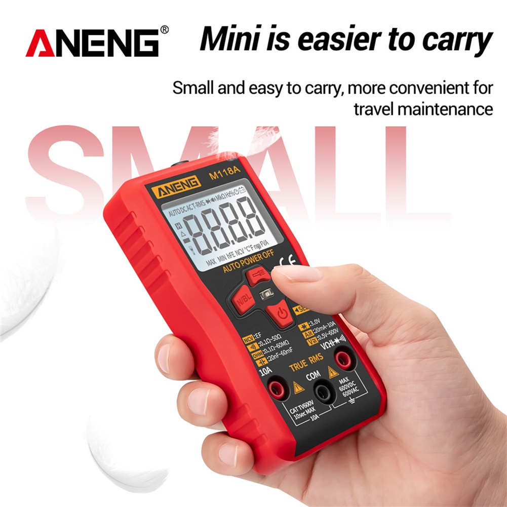 Vạn Năng Kế ANENG M118A Kỹ Thuật Số Tự Động Với Dữ Liệu NCV Độ Chính Xác Cao Không Cần Gạt Số Cho Thợ Điện Đa Năng