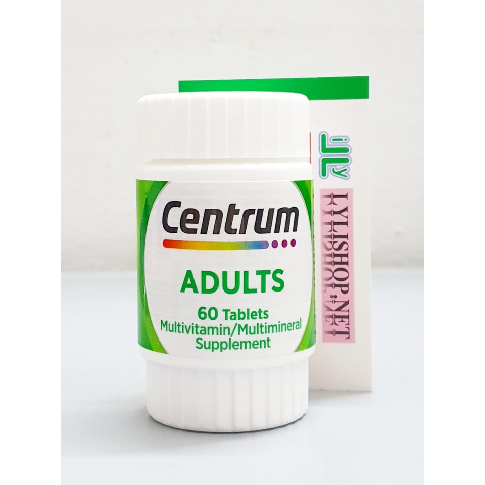 Vitamin Tổng Hợp centrum Adults Cho Nam và Nữ chai 60 viên của Mỹ
