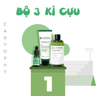 Combo 3 Món Ngăn Ngừa Mụn Thâm Serum - Toner - Sữa Rửa Mặt Caryophy Hàn Quốc