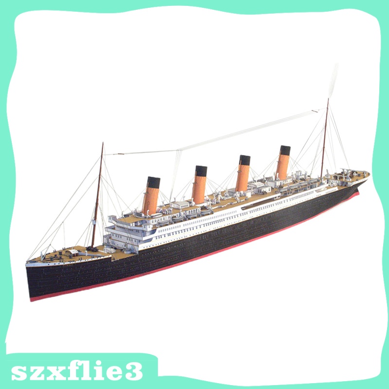 Mô Hình Tàu Titanic 3D Bằng Giấy Tỉ Lệ 1 / 400 Để Bàn Trang Trí DIY