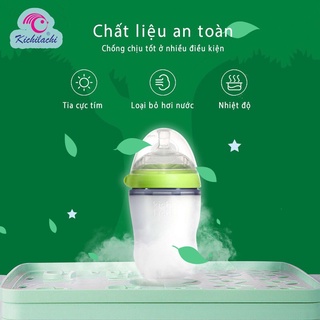Bình sữa silicon Kichilachi 150ml và 250ml cho bé