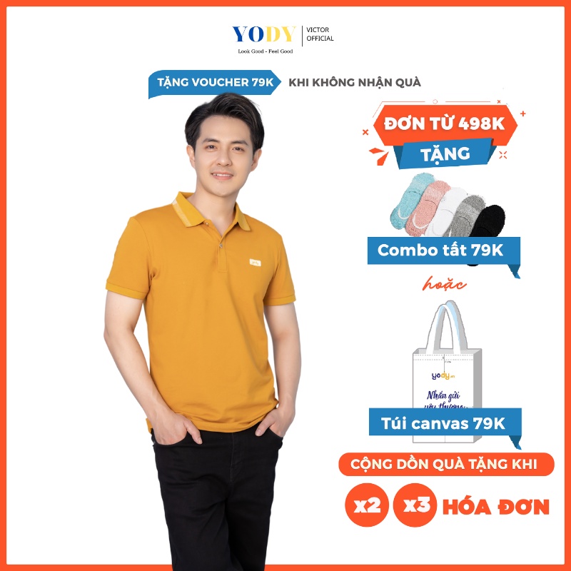 Áo Phông Polo Nam YODY Mắt Chim Chất Thun Cotton Ngắn Tay Có Cổ, Phần Cổ Và Bo Tay Áo Tỉ Mỉ  Mã SP APM3299