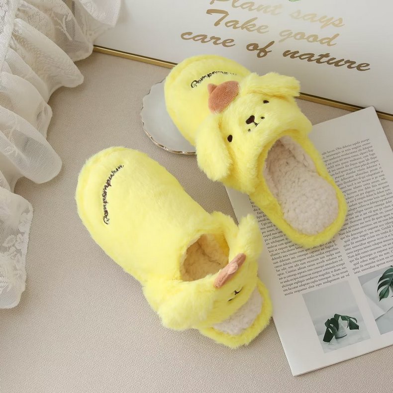 SANRIO Dép Bông Đi Trong Nhà Chống Trượt Hình Kuromi Cinnamoroll Melody Đáng Yêu