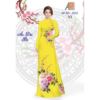 Vải áo dài hoa mẫu đơn