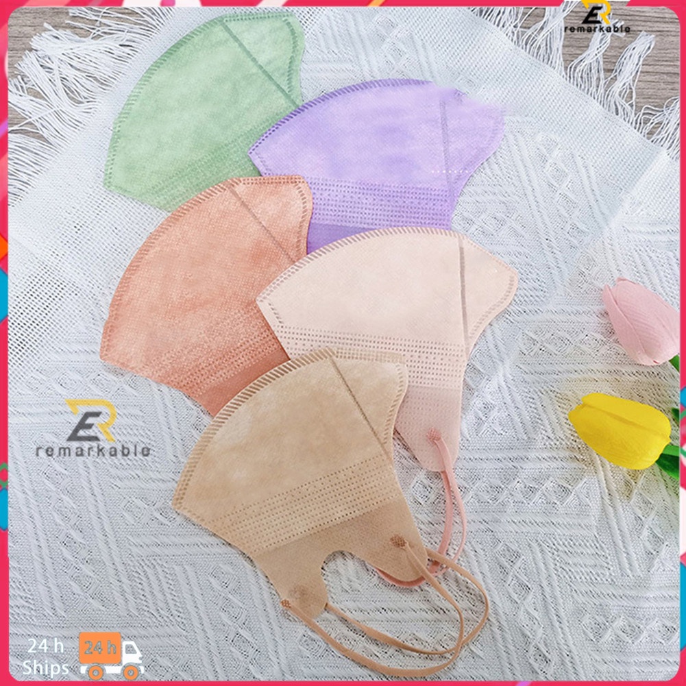 10pcs trái tim Cô Gái 3D Morandi Net thời trang màu đỏ mặt mask3 【New】
