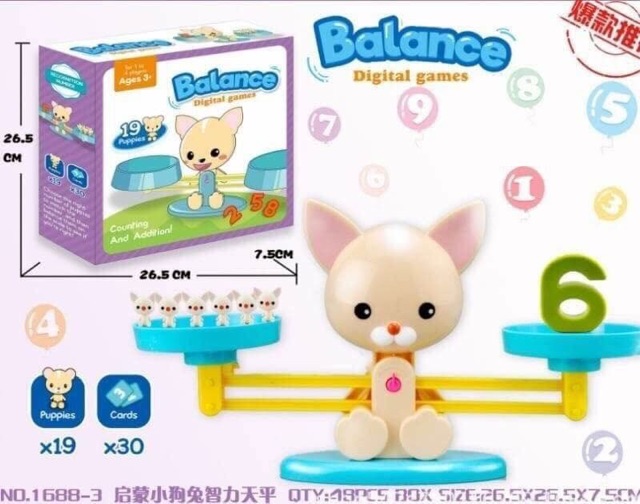 Bộ đồ chơi học toán balance puppy cho bé vui học