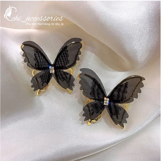 Hoa tai cánh bướm của Hàn Quốc bông tai đẹp nữ tính độc đáo-Chi Ha Accessories