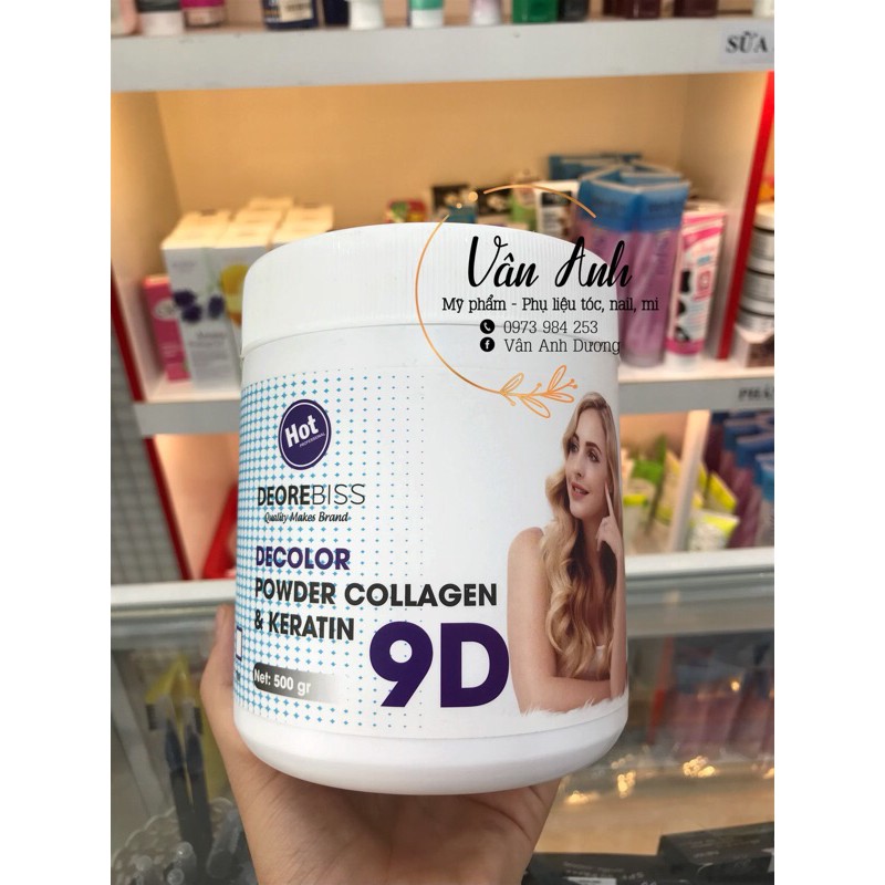 Bột Tẩy Tóc Colagen 9D 500g , Tẩy Tóc Lên Tông 8 9 10