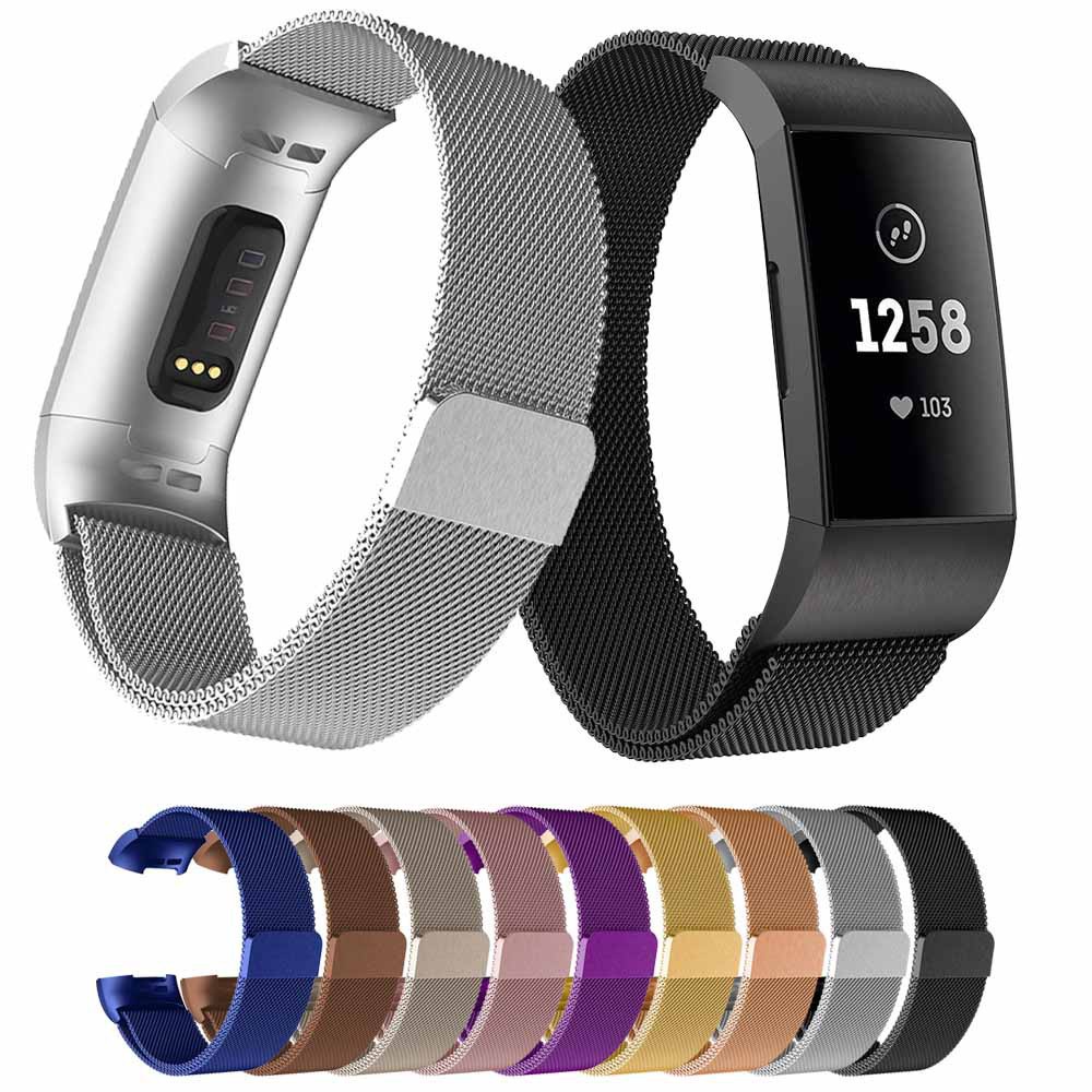 Dây đeo chất liệu thép không gỉ thay thế cho Fitbit Charge 3 baseus