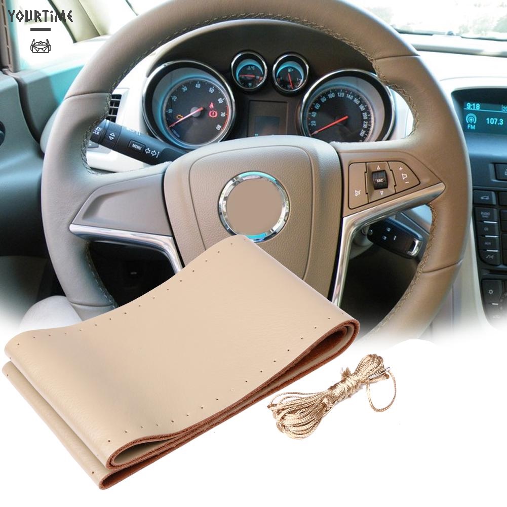 Bọc vô lăng xe hơi DIY bằng da bò kèm kim may
