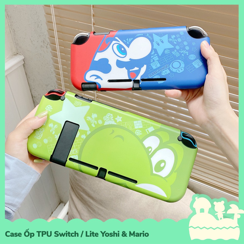 [Sẵn VN - NowShip] Phụ Kiện Case Ốp Lưng Nintendo Switch / Switch Lite TPU Dẻo Game Yoshi & Mario