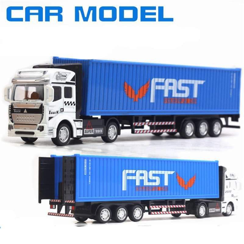 MÔ HÌNH XE CONTAINER KIM LOẠI TỈ LỆ 1:55