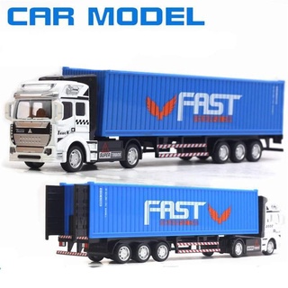 MÔ HÌNH XE CONTAINER KIM LOẠI TỈ LỆ 1:55