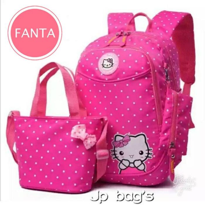 Ba Lô Đi Học 3 Trong 1 In Hình Kỳ Lân / Hello Kitty Cho Bé Kr893