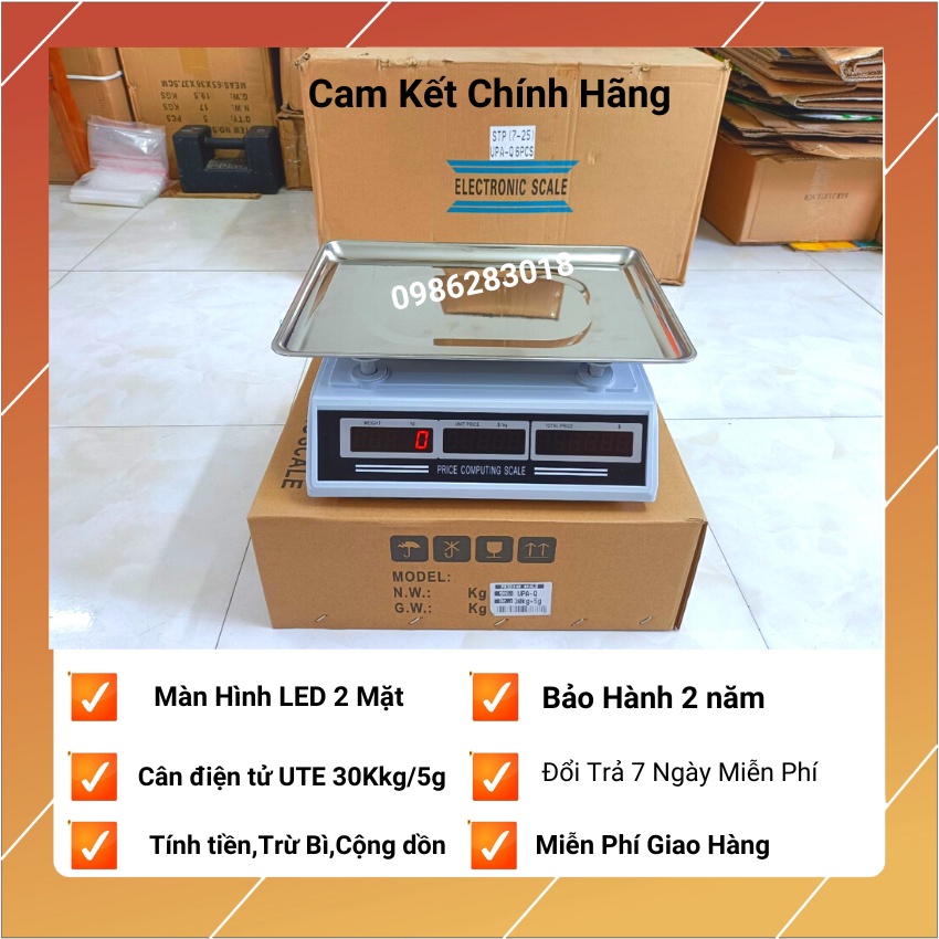 [ Hàng Mới ] cân điện tử tính tiền UTE ( UPA-Q ) 30kg/5g kết nối máy tính bán hàng siêu thị