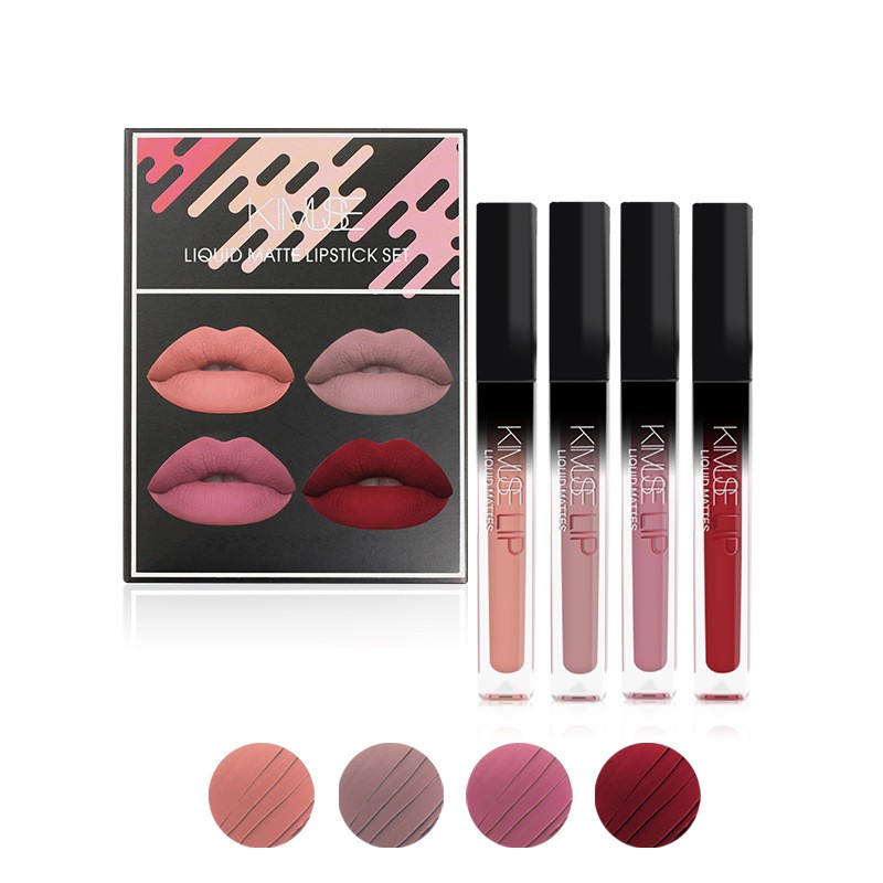KIMUSE 4Pcs/Set LIQUID MATTE LIPSTICK y Lip Soft Veet Waterproof Lip Tint Long Lasting Lip Gloss Makeup Nude Cosmetic | BigBuy360 - bigbuy360.vn