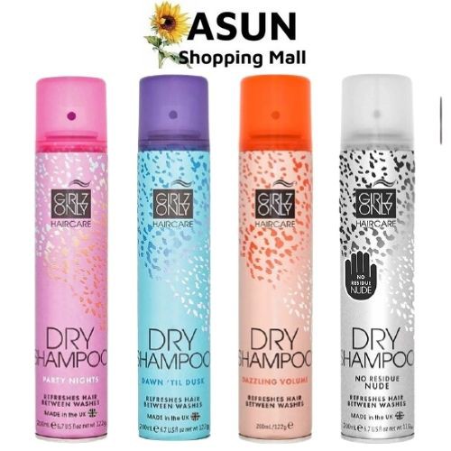 Dầu Gội Khô Girlz Only Dry Shampoo 200ml Giải Pháp Cho Tóc Bết, Mềm Mượt, Bồng Bềnh