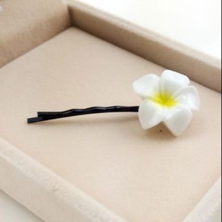 Kẹp tóc mái,kẹp tăm hoa sứ trắng (hoa nhí)