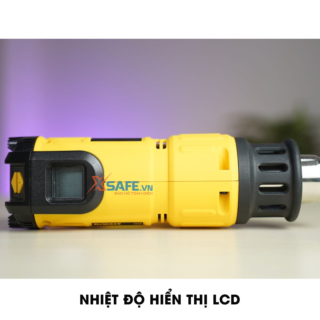 Máy khò DEWALT D26414 công suất 2000W nhiệt độ lên tới 600°C, Máy thổi hơi nóng dùng hòa tan hoặc kết dính các vật liệu