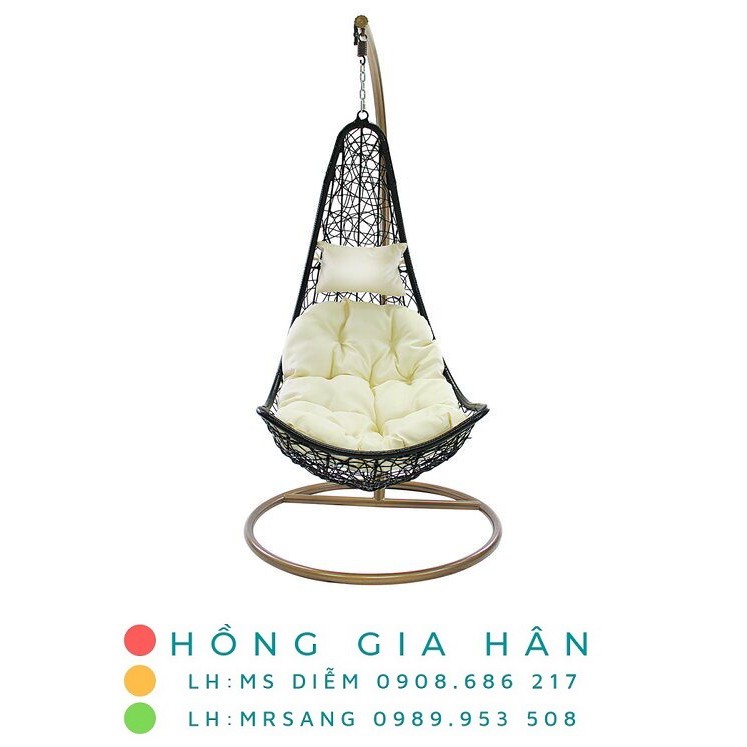 Xích đu mây nhựa sang trọng Hồng Gia Hân XD702