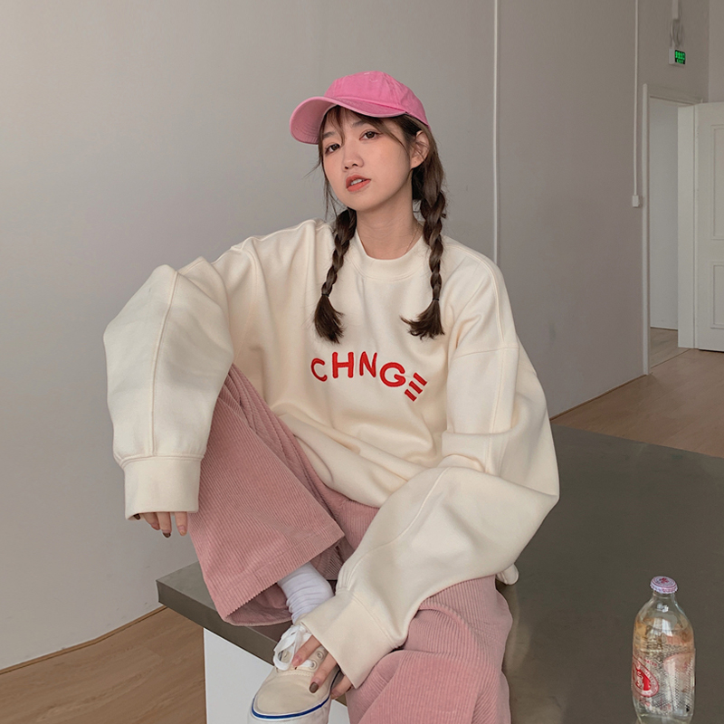 Áo Sweater In Chữ Phong Cách Hàn Quốc Xinh Xắn Cho Nữ | BigBuy360 - bigbuy360.vn
