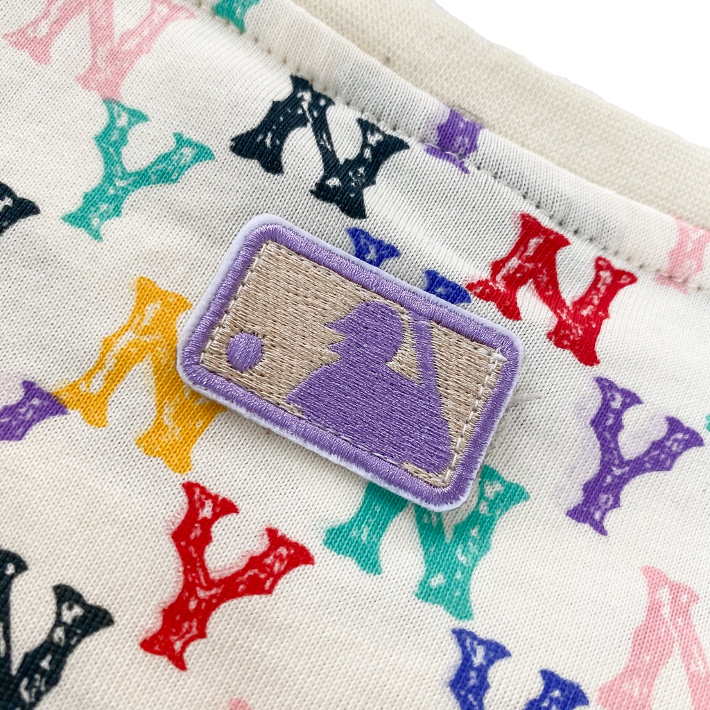 Đầm Cotton Ngắn Tay Thêu Logo MLB NY Nhiều Màu Sắc Chất Lượng Cao Cho Nữ