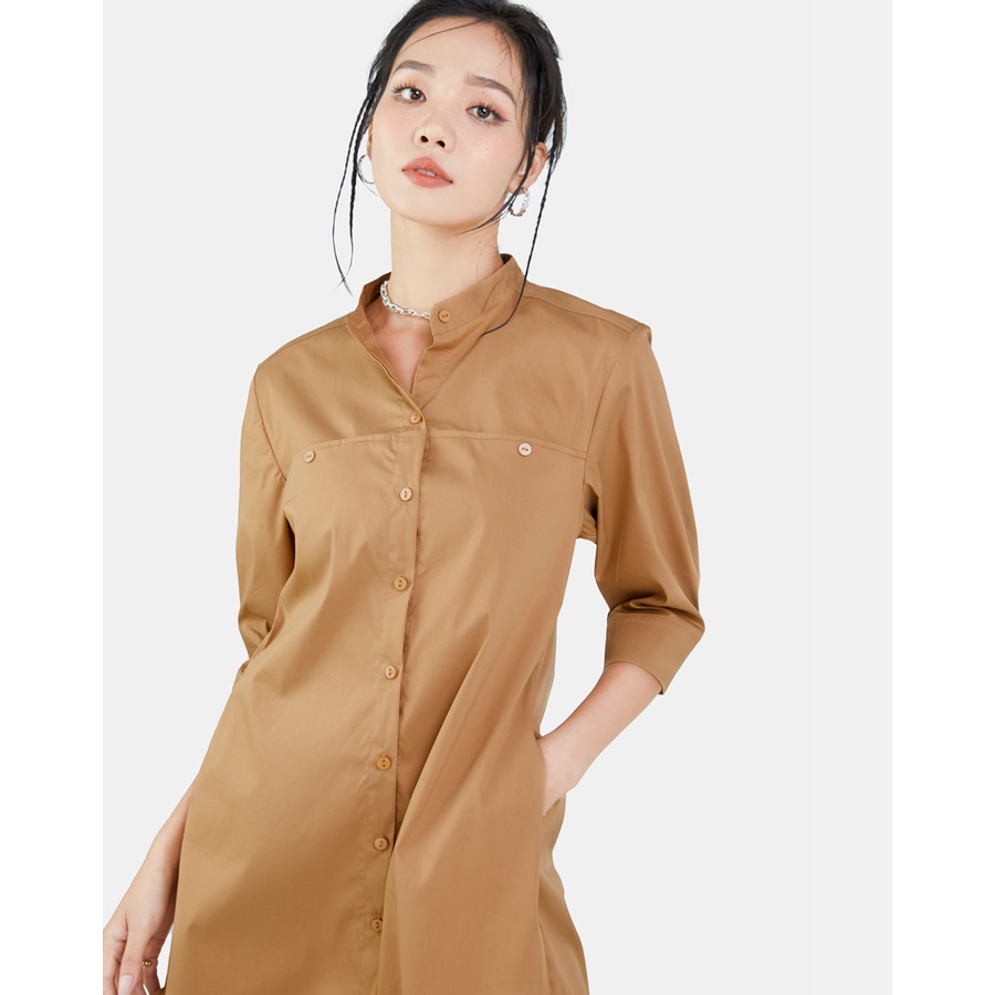 Đầm Sơ Mi Nữ Thời Trang JUNO Lửng Cotton JNDLU020