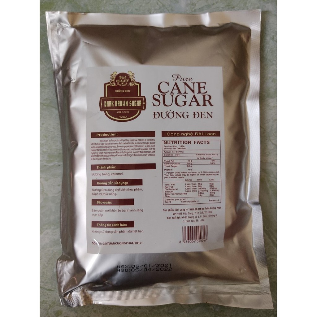 Đường đen .đường đen đài loan gói 1kg