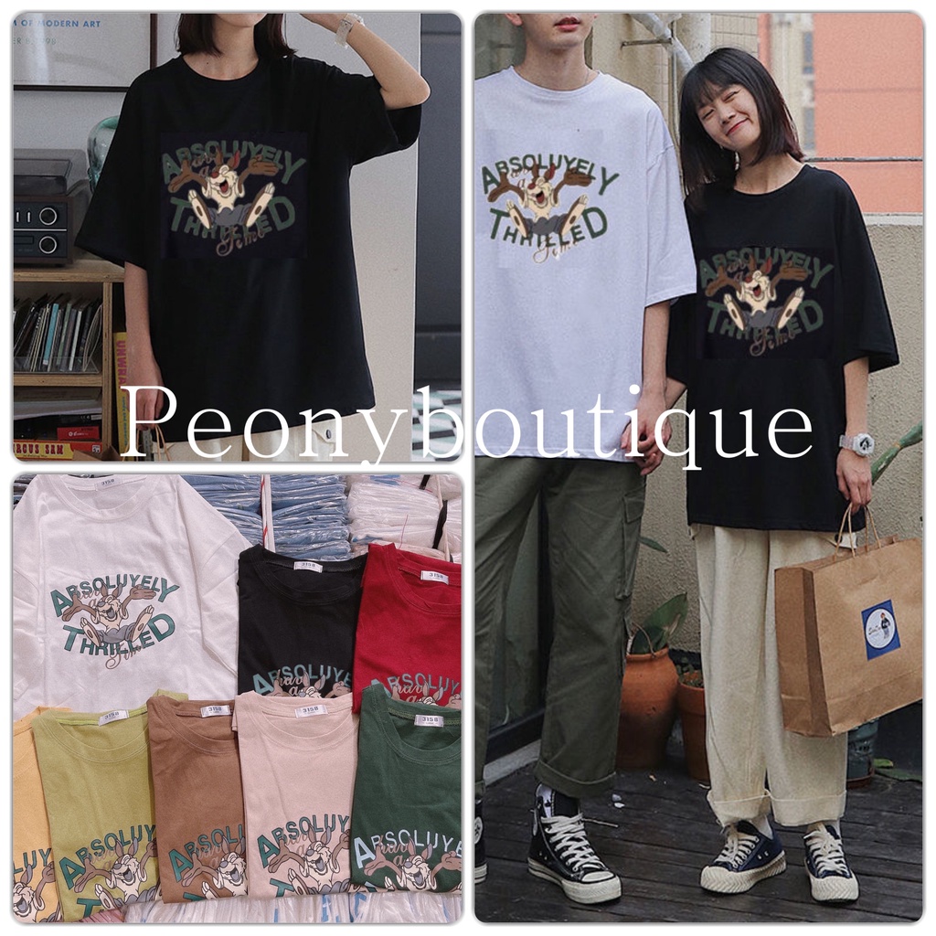 Áo Thun 3158 Thỏ Absoluyely PEONYB Unisex [FREESHIP] Phông form rộng tay lỡ in hình vintage, pull cá tính đẹp Ulzzang