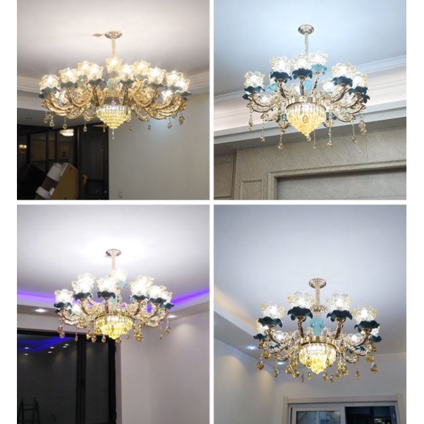 Đèn chùm NEKO loại 15 tay phong cách sang trọng, trang trí nội thất hiện đại - kèm bóng LED .