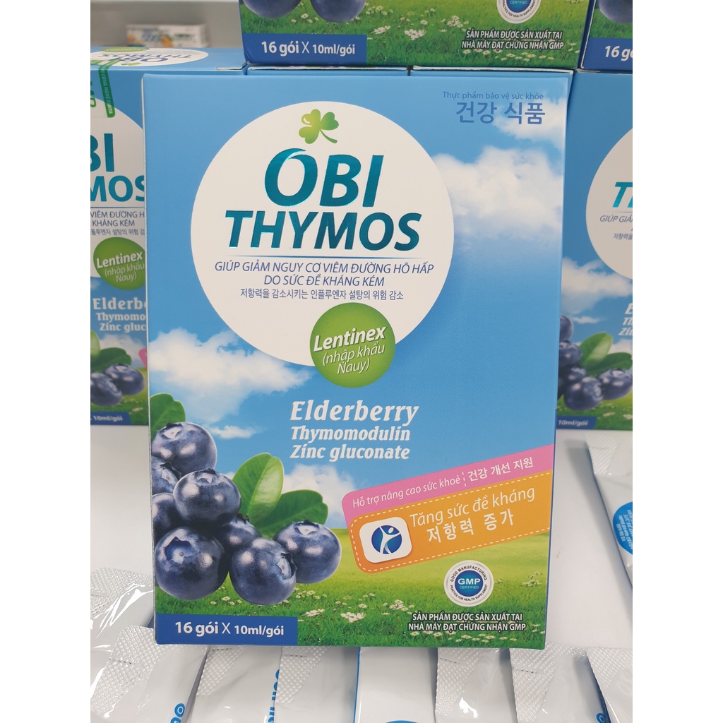 Tăng Đề Kháng Cho Bé, Người Lớn Gói Dạng Thạch OBI THYMOS Vị Việt Quất