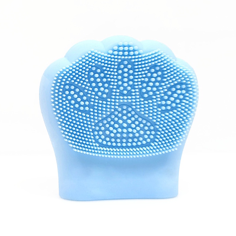 Bàn Chải Tắm Mát-Xa Mặt Bằng Silicone Hình Chân Mèo