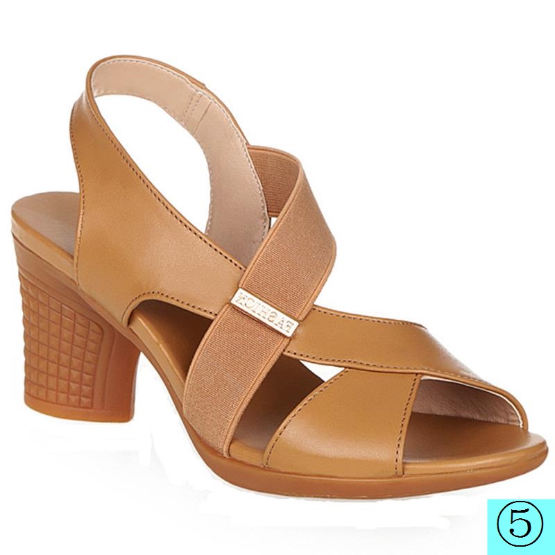 Giày Sandal Da Mềm Đế Dày Chống Trượt Thời Trang Mùa Hè 2020 Cho Phụ Nữ Trung Niên