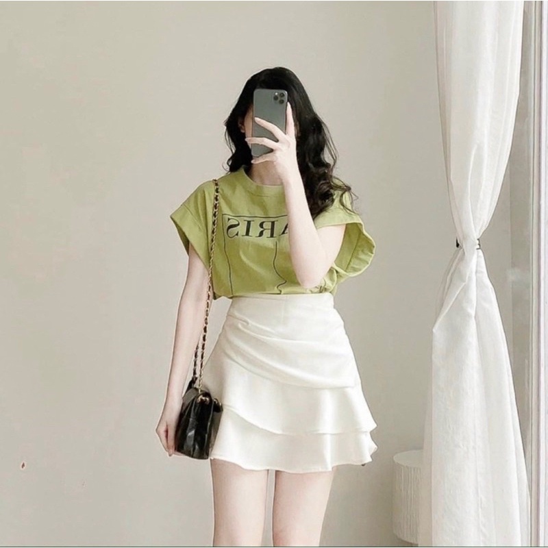 (SHOP BIGSIZE nữ 50kg đến 90kg ) chân váy bèo tằng dáng A