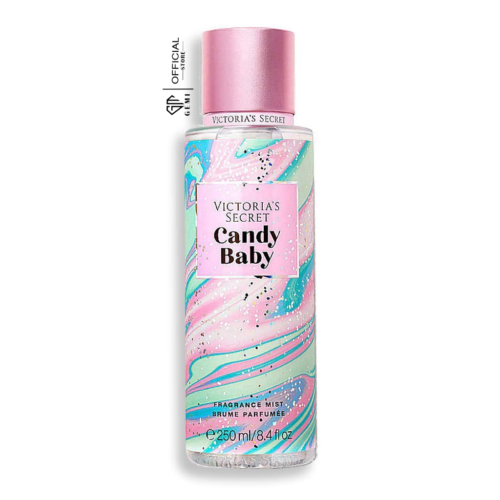 Xịt Thơm Body 💞𝑭𝒓𝒆𝒆𝒔𝒉𝒊𝒑💖 Xịt Thơm Toàn Thân Victoria's Secret 🍨 CANDY BABY 🍭 Body Mist 250ml - Xịt BODY