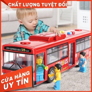 Đồ Chơi Ô Tô Xe Buýt School Bus Cho Trẻ Em Mở Các Cửa, Có Đèn, Âm Thanh Và Hành Khách  <3