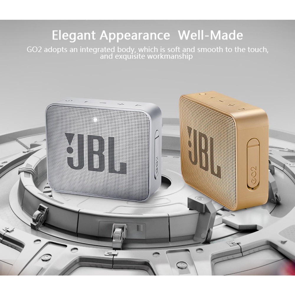 JBL GO2 Wireless Bluetooth Speaker Portable IPX7 Waterproof Outdoor Sports GO 2 Bluetooth Speakers Rechargeable Battery with Mic