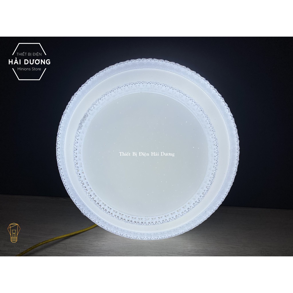 Đèn led ốp trần decor cao cấp 40cm 24w điều khiển từ xa - 3 chế độ ánh sáng - Tăng giảm ánh sáng - Có video đính kèm