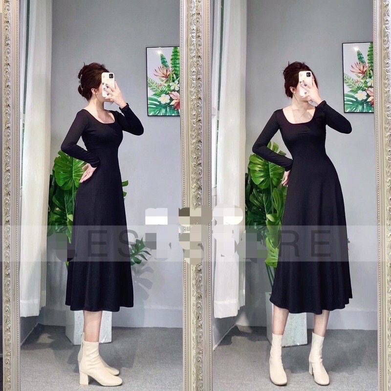 Đầm thun maxi tay ngắn