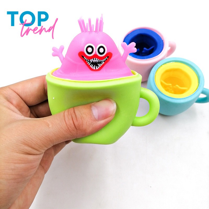 Đồ chơi giảm stress Cốc nắn bóp đàn hồi hình Huggy Wuggy giải trí, giảm căng thẳng cho mọi lứa tuổi - TOP TREND