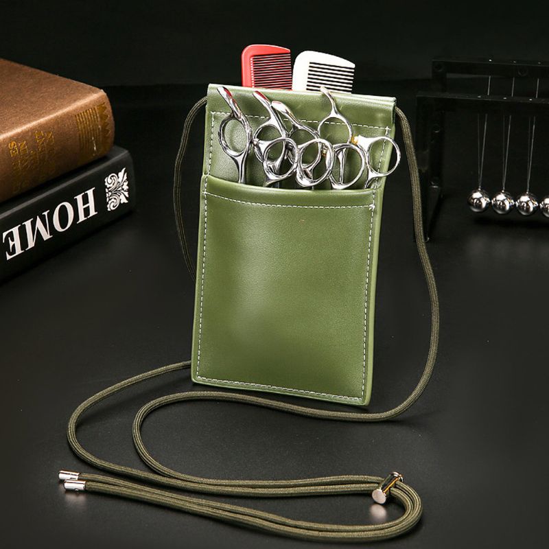 Túi đựng kéo cắt tóc chất liệu da PU có thể điều chỉnh dây đeo