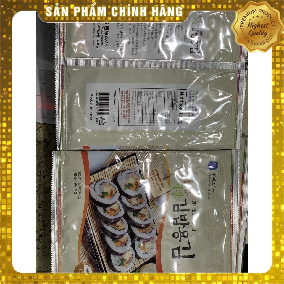 Lá kim làm cơm cuộn haejofood Hàn Quốc loại ngon nhất 10 lá/ tệp