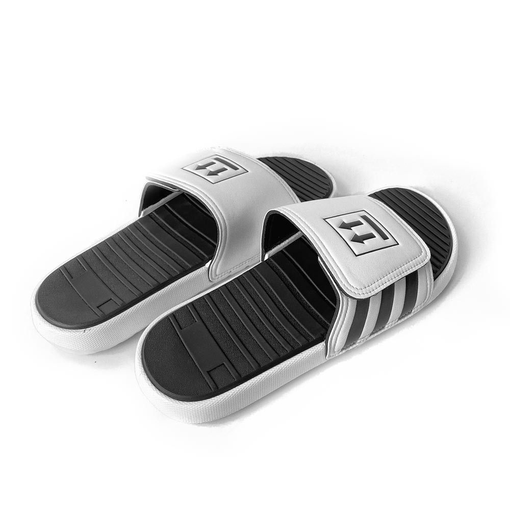 Dép Quai Ngang Đen/Trắng - Top Slides