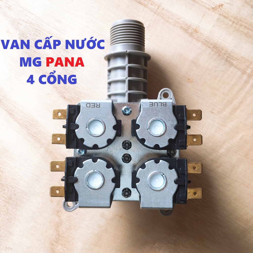 Van cấp bốn máy giặt Pana [LOẠI TỐT] Van cấp nước máy giặt Pana bốn cổng, van điện từ máy giặt Pana
