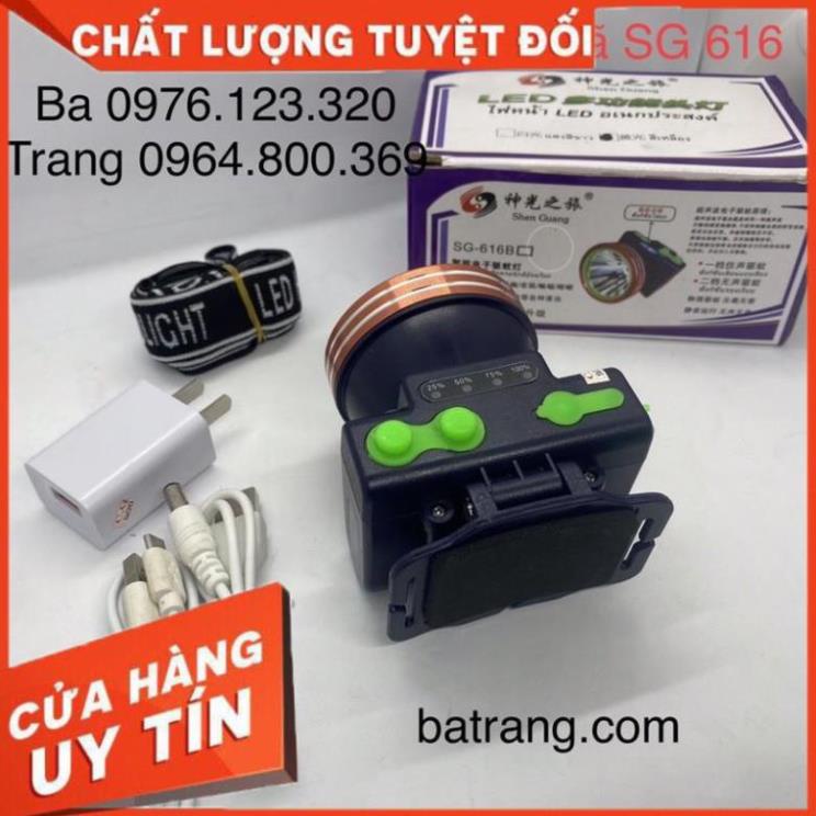 Đèn pin đội đầu siêu sáng SG616 có hiển thị phần trăm pin lh 0964.800.369