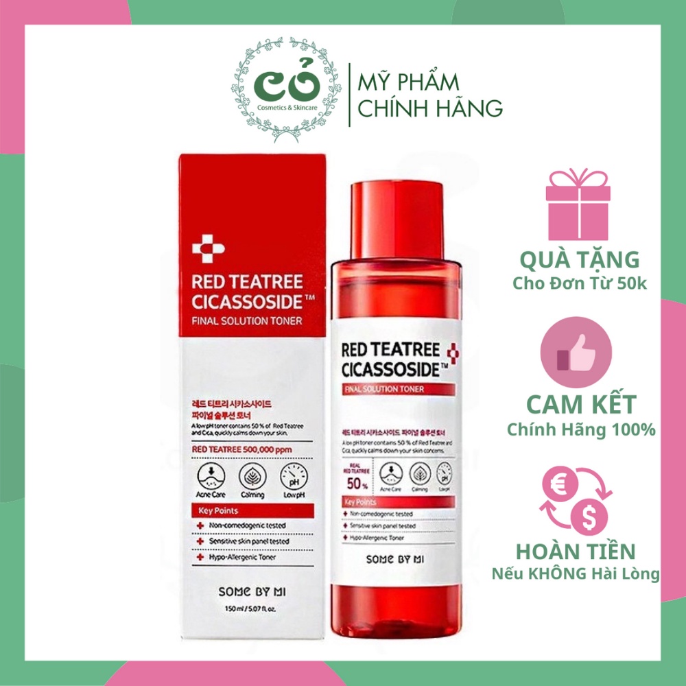 Nước Hoa Hồng Phục Hồi Cho Da Nhạy Cảm  Some By Mi Red TeaTree Cicassoside Final Solution Toner 150ml