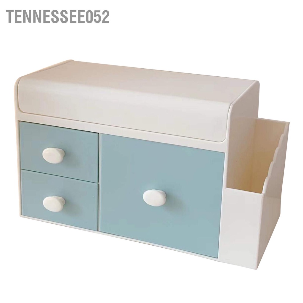 [Hàng Sẵn] Hộp đựng đồ dùng - Hộp Đựng Mỹ Phẩm để bàn bằng nhựa Có Ngăn Kéo Hoạt hình dễ thương【Tennessee052】