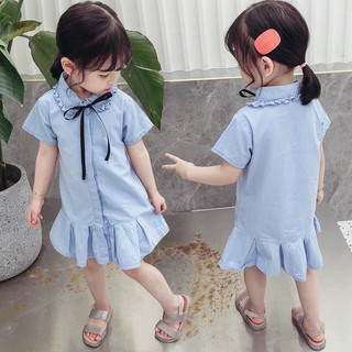 Đầm denim BÉ GÁI